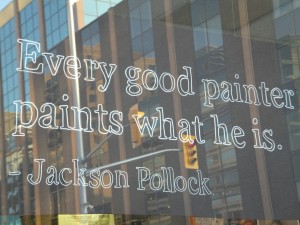 Advice from Jackson Pollock Copyright Donna James