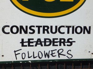 Construction Followers. Copyright © Donna James