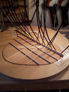 Gluing up the top braces using the Go bar deck.