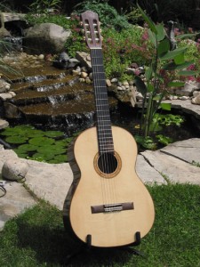 My first Classical guitar built during Sergei de Jonge's five week course in spring of 2010.